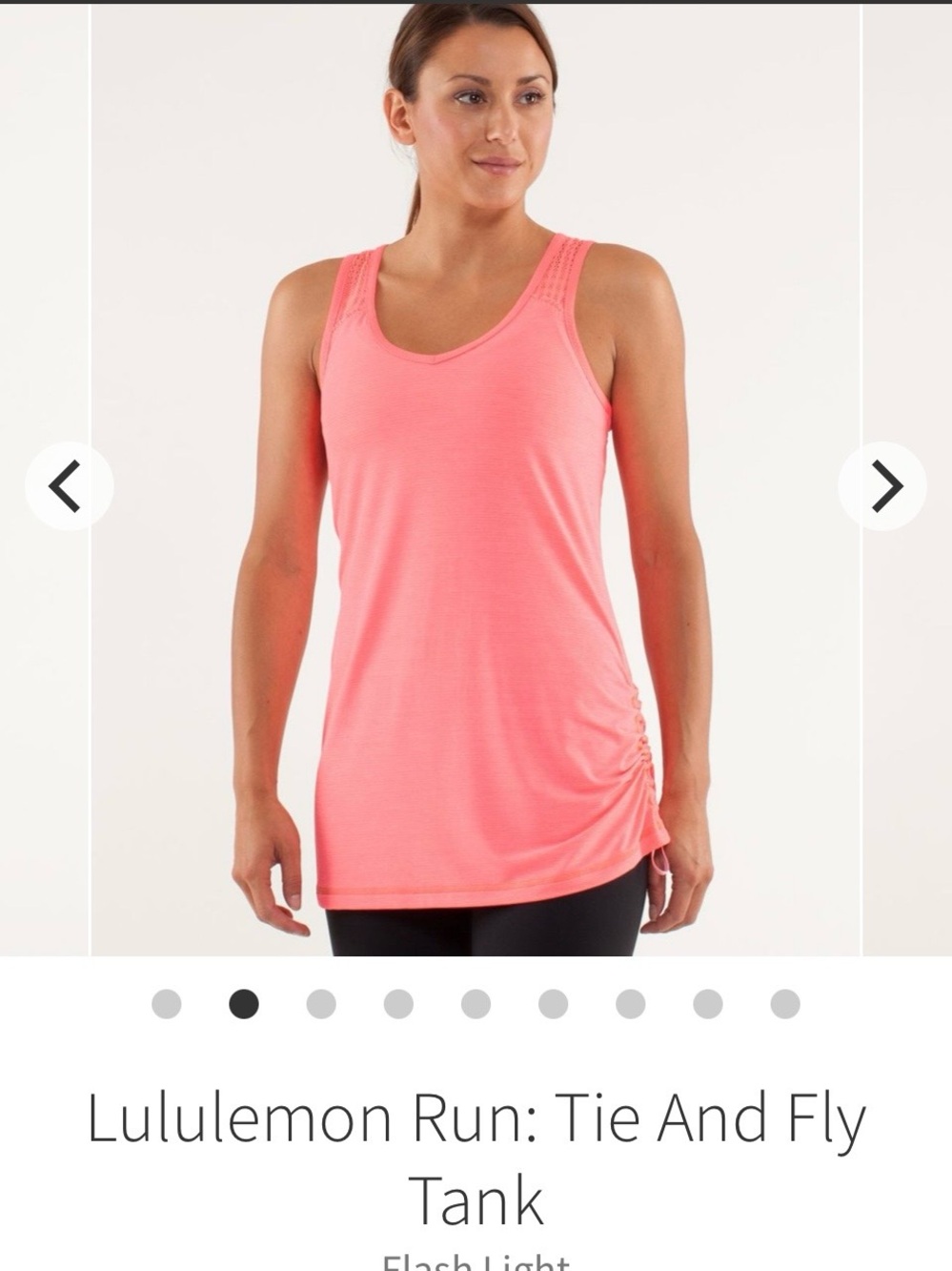 lululemon athletica Tie & Fly Tank in coral pink size 6 or S